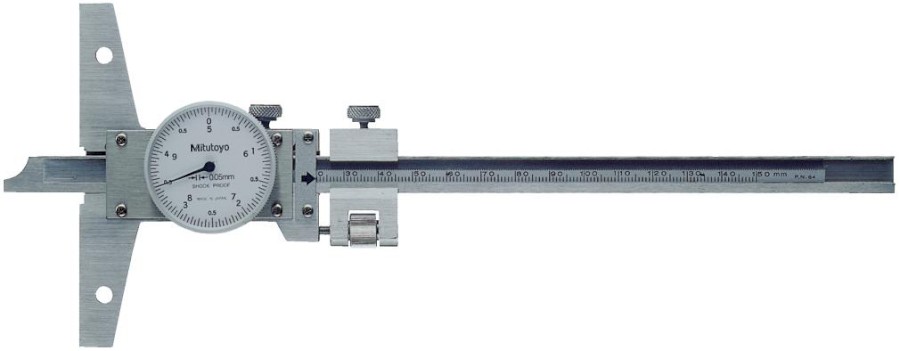 527-301-50: Analogový hloubkoměr s číselníkovým úchylkoměrem MITUTOYO 0-150/0,05mm