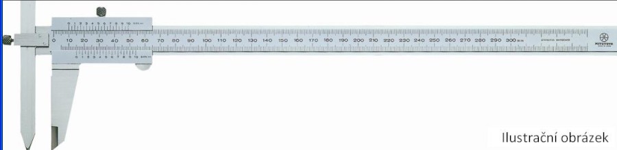 536-107: Analogové posuvné měřítko s Noniem MITUTOYO 10-300/0,02mm s posunutým středem
