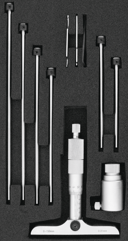 110752-ht_130-78 Mikrometrický hloubkoměr HITEC s výměnnými doteky 100/0,01 mm (130-78)