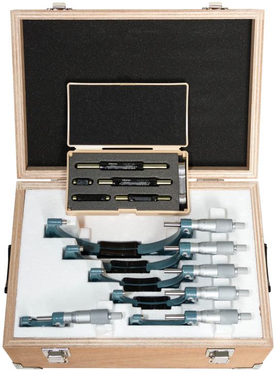 103-913-50: Analogové třmenové mikrometry MITUTOYO 0-150/ 0,01mm (SADA)