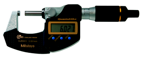 293-145-30: Digitální mikrometr MITUTOYO QuantuMike 0-25/ 0,001mm, IP65