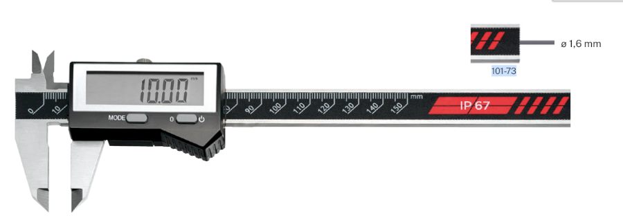 110656-ht_101-73 Digitální posuvné měřítko HITEC IP67 150/0,01 mm/inch kulatý hloubkoměr (101-73)