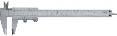 Analogové posuvné měřítko »Deluxe« bez paralaxy s dvojitým V vedením 150/0,05 mm/inch (HT-100-21)