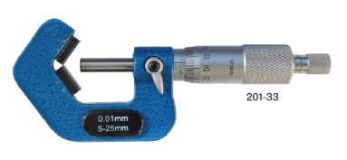 Analogový mikrometr HITEC pro 5ti-břité nástroje 5 - 25/0,01 mm (201-33)