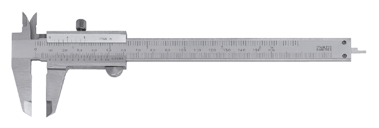 110623-ht_100-16 Posuvné měřítko HITEC 150/0,05 mm/ïnch s pojistným šroubem kulatý hloubkoměr (100-16)
