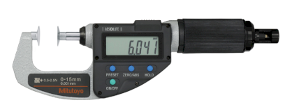 227-221-20: Digitální třemnový mikrometr MITUTOYO QuickMike s talířkovými doteky 0-15/0,001mm