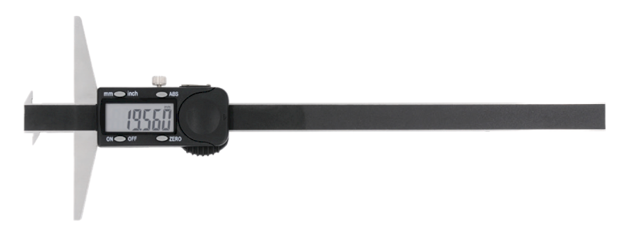 Digitální hloubkoměr HITEC s dvojitým nosem 200/0,01 mm/inch ABS výstup dat (120-444)