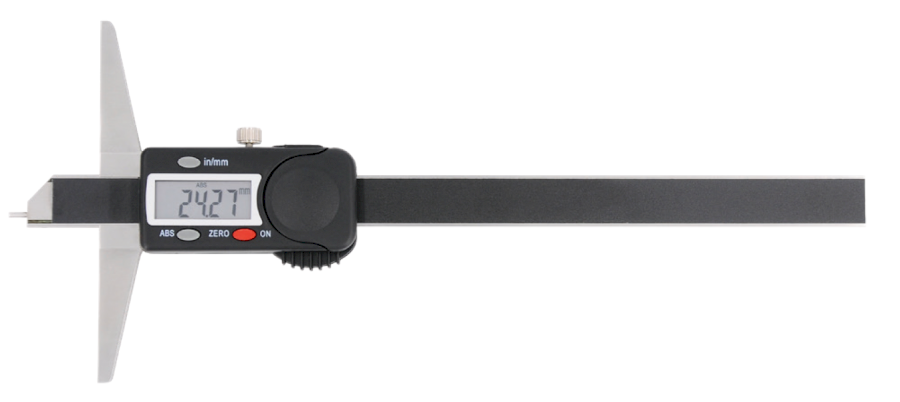 Digitální hloubkoměr HITEC IP 54 s kulatým dotekem 200/0,01 mm/inch (120-452)