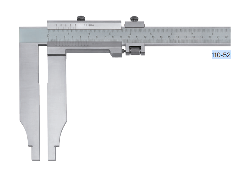 110666-ht_110-52 Posuvné měřítko HITEC jednostranné pro vnitřní a vnější měření 300/0,05 mm/inch jemné nastavení (110-52)