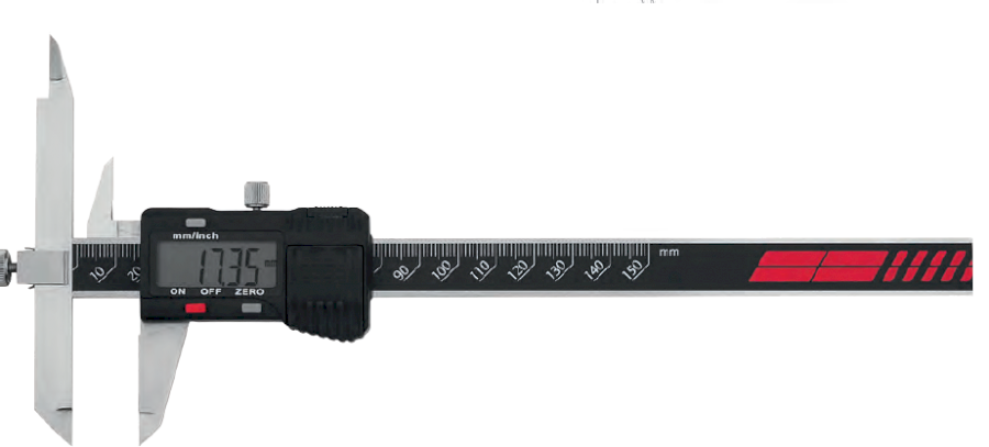 105926-ht_100-914 Digitální posuvné měřítko s nastavitelnou měřicí čelistí 150/0,01 mm/inch (HT-100-914)