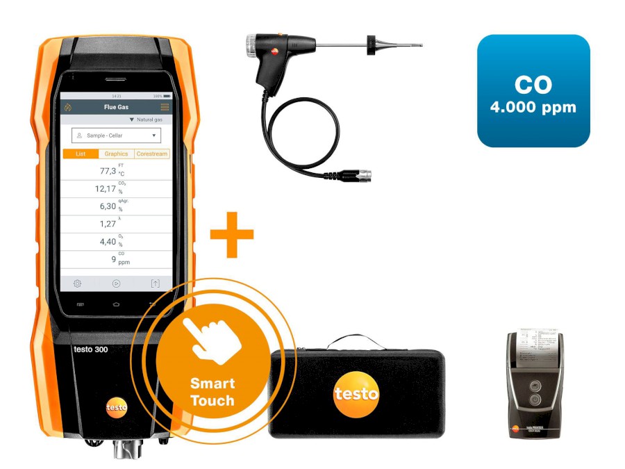 0564 3002 71: testo 300 sada 1 s tiskárnou