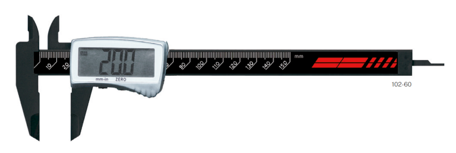 110657-ht_102-60 Digitální plastové posuvné měřítko HITEC s velkým LCD 150/0,01 mm/inch (102-60)