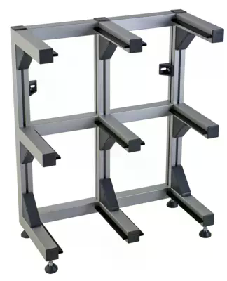 Regál pro šest palet, přípravky eco-fix, systém pro přijímání palet PRS CMM fixtures, eco-fix, Pallet Receiver System PRS KOMEG (K551344)