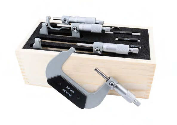 106099-ht_209-21 Sada vnějších mikrometrů s tepelnou ochranou 0-75/0,01 mm (HT-209-20)