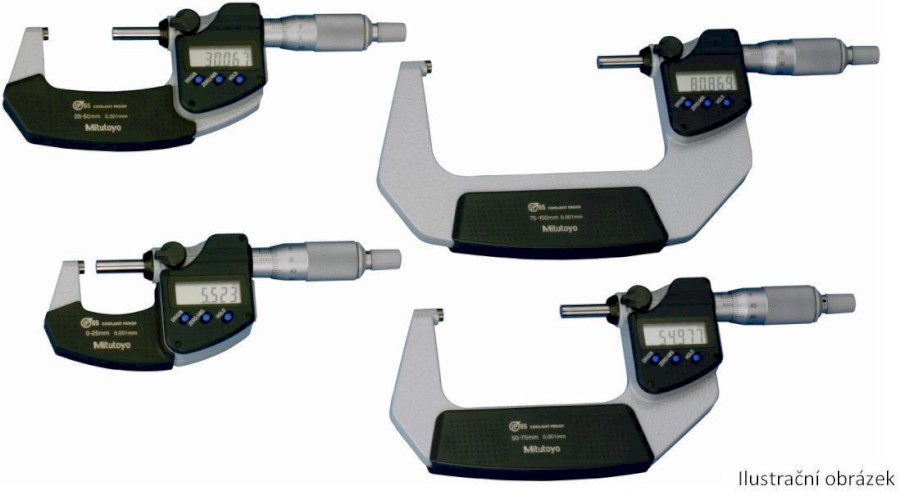 293-963-30: Digitální mikrometry MITUTOYO (SADA) 0-100/ 0,001mm, IP65