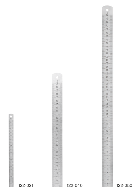 Ohebné pravítko z nerezové oceli HITEC 0-250 mm stupnice 0,5 a 1 mm průřez 13 x 0,5mm (122-03)