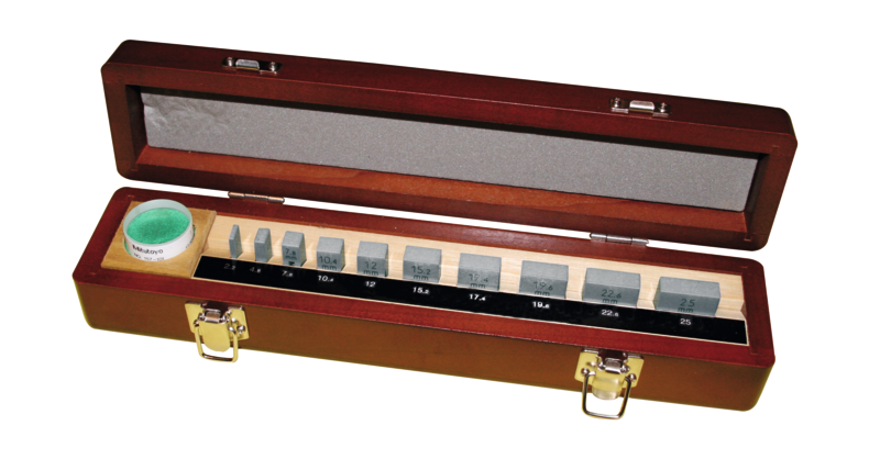 516-135-10: Sada koncových měrek z oceli na kontrolu mikrometrů MITUTOYO