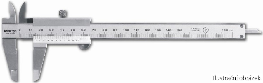 530-100: Analogové posuvné měřítko s Noniem MITUTOYO 0-100/0,05mm