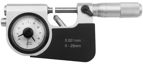 Pasametr s číselníkovým ukazatelem 0-25/0,001 mm (HT-203-01)