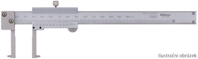 536-148: Analogové posuvné měřítko s Noniem MITUTOYO 70-450/0,05mm s úzkými čelistmi pro měření vnitřních rozměrů